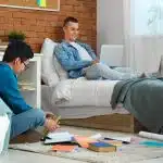 two college students inside their dorm ucla dorm rooms upenn dorms