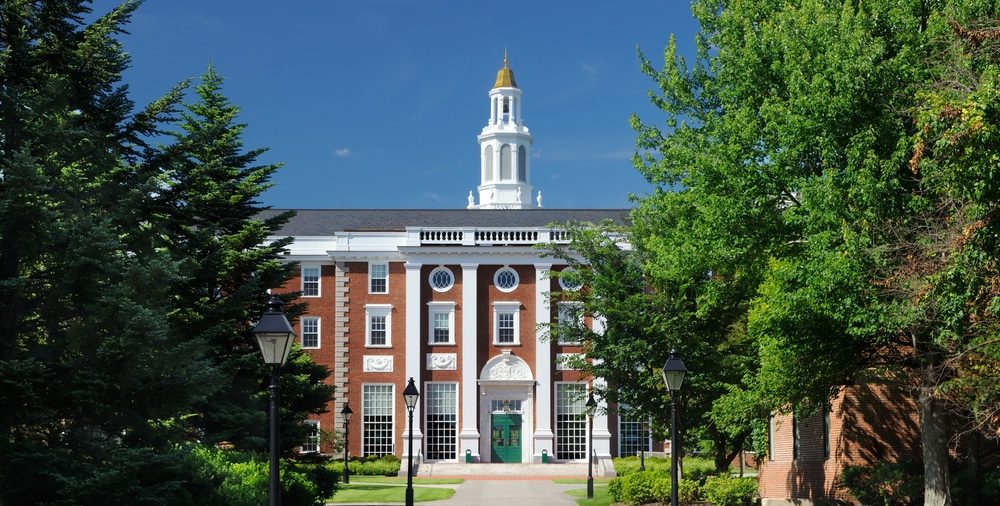 Harvard university building on campus
