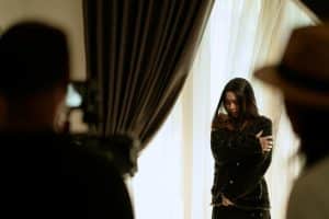 actress playing scene