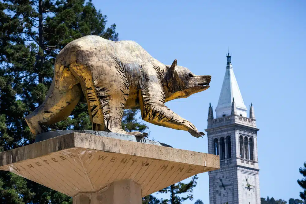 a statue at UC Berkeley
