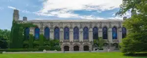 Charles Deering Library, on the campus of Northwestern University was the main library on the Evanston campus for many decades.
