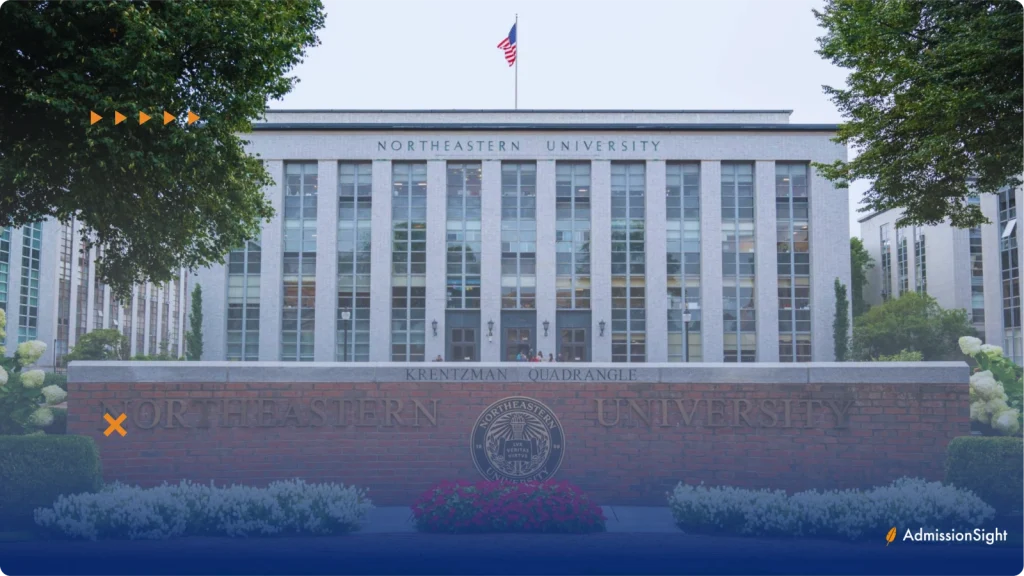 image of northeastern campus alongwith information o when do northeastern decisions come out for students seeking admission
