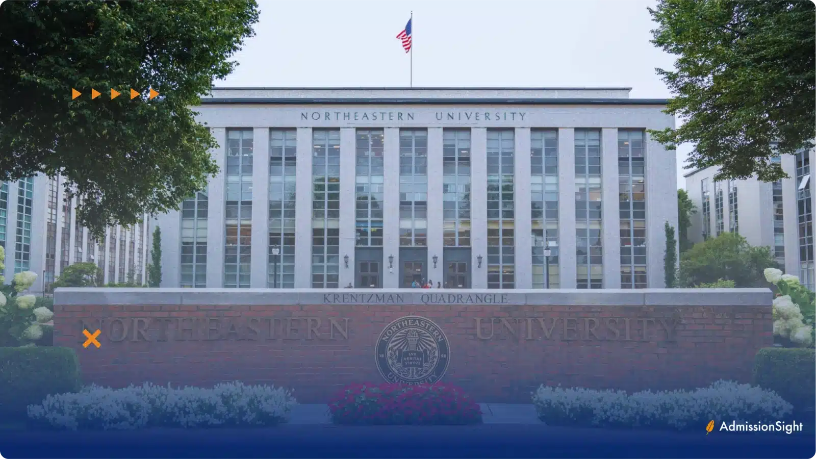 image of northeastern campus alongwith information o when do northeastern decisions come out for students seeking admission