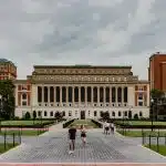 Columbia University campus in New York City, showing where Columbia University is located with Low Memorial Library and central quad