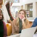 students smiling vying for the regeneron science talent search
