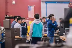 students gathered for the usna summer stem