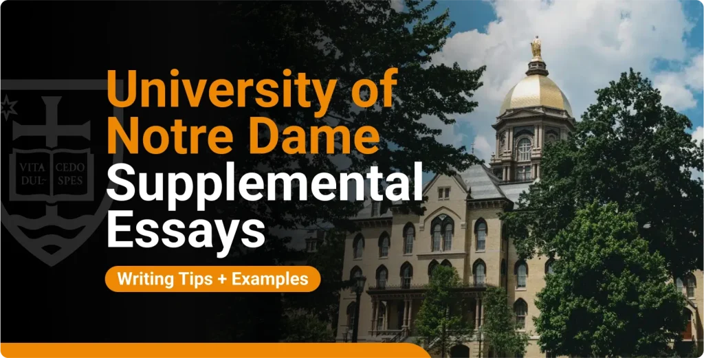 Notre Dame Supplemental Essays