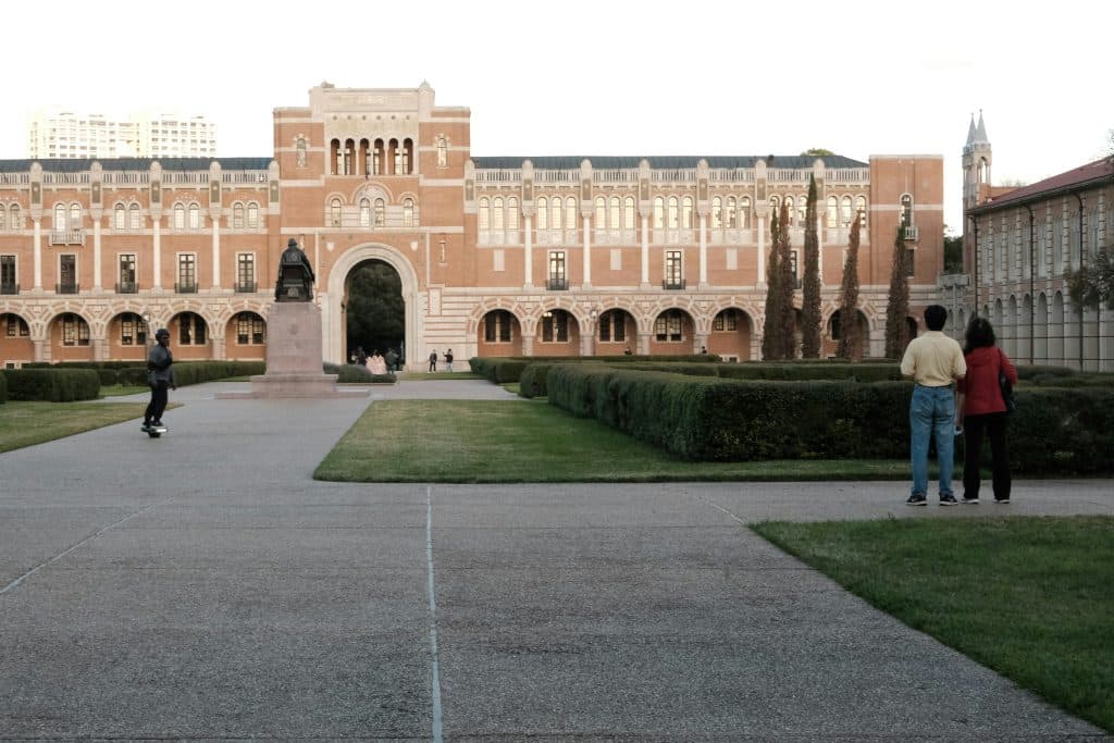 rice university campus picture linked to when rice decisions come out for students seeking admission