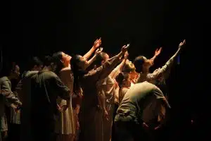 Visual and Performing Arts students performing on stage at a theater