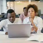 2 students thinking about the possibility of taking dual degree programs