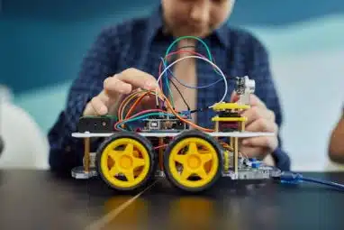 a student attending the vex robotics competition