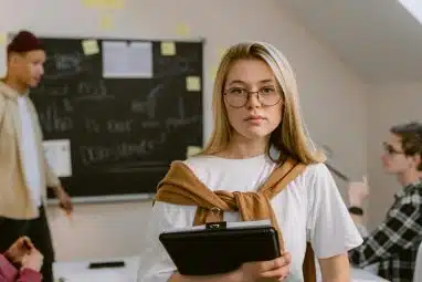 female student who's a recipient of the coolidge scholarship