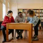 3 students discussing the wellesley college sat requirements