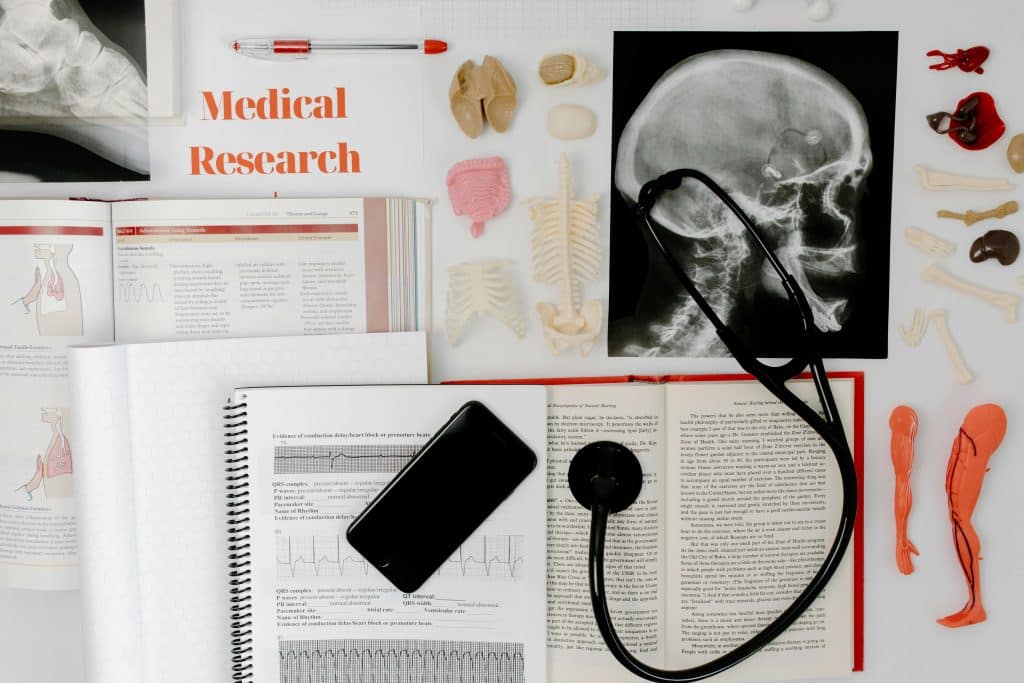 A flat lay picture of the different materials needed for the Jackson Laboratory Summer Student Program.