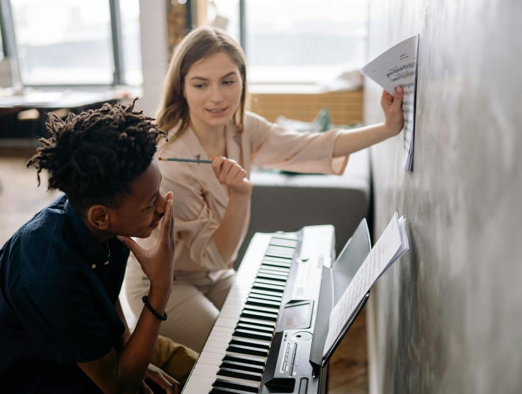 student learning music through the berklee summer program