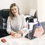 student smiling looking up at the ivy league foreign language requirements